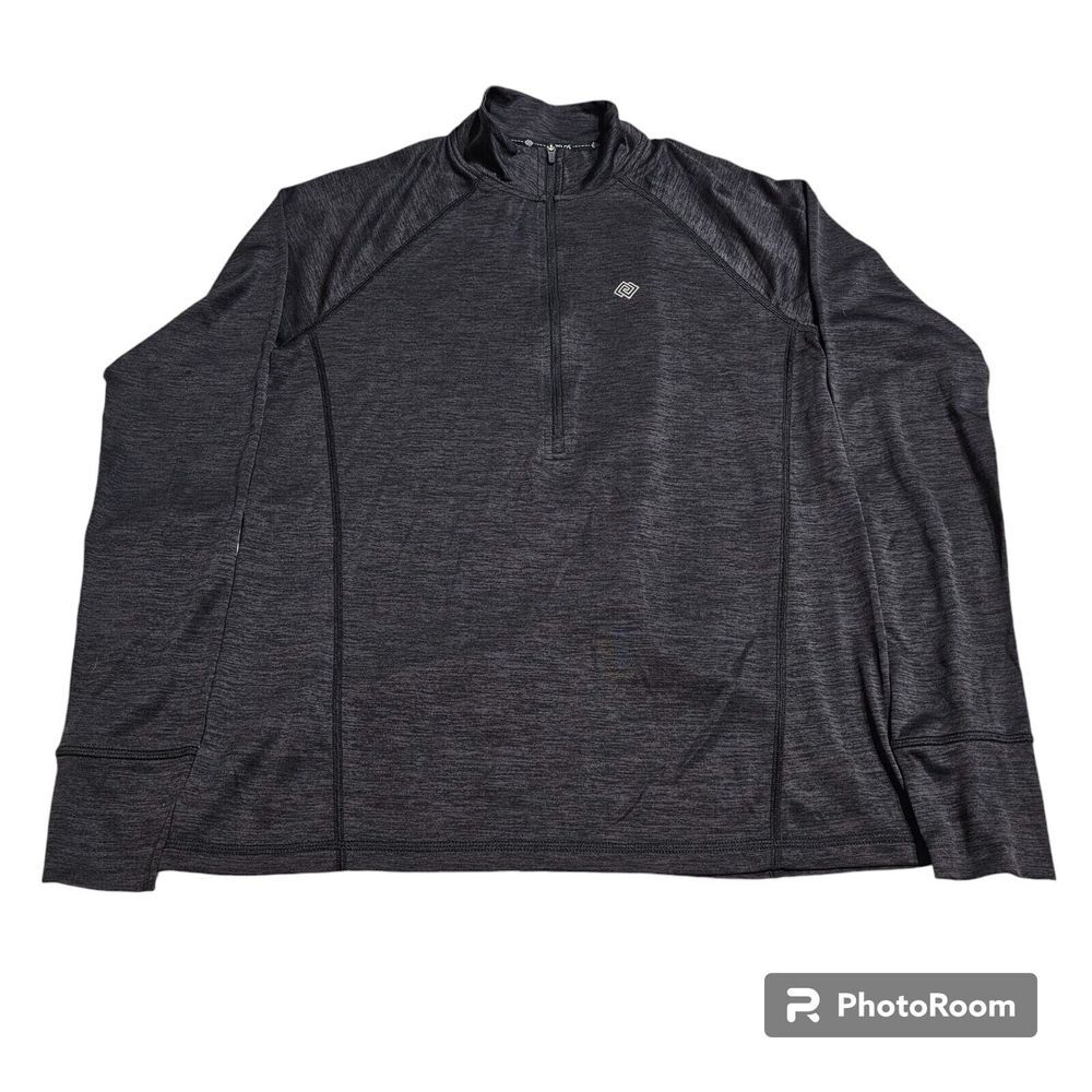 Zelos Womens Size M Athletic‎ Workout Jacket Black Thumb Holes Zip Up Collared
